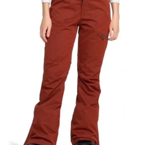 Roxy Women's Brick Red Flare Pants - Picture 5 of 6